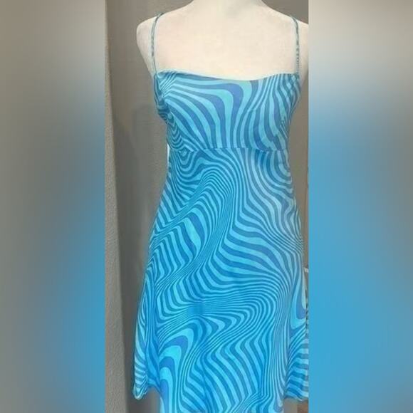Zara Elegant Blue Women's Dress NWOT Size Small - Picture 6 of 7